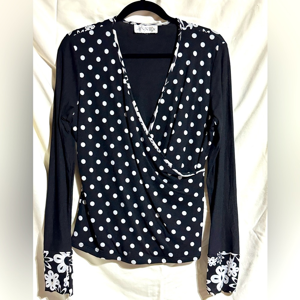 Casual Corner Wrap Style Blouse - Size L